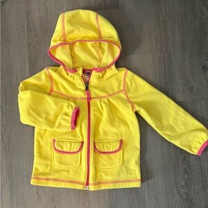 REI Yellow Fleece Jacket with Pink Accents